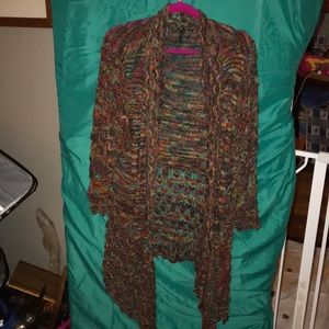 Multicolored cardigan sweater